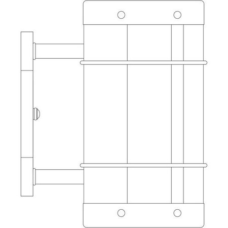 Arroyo Craftsman 9" Valencia Sconce - No Roof, Slate, Rain Mist Glass VS-9NRRM-S
